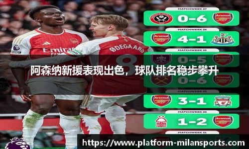 阿森纳新援表现出色,球队排名稳步攀升
